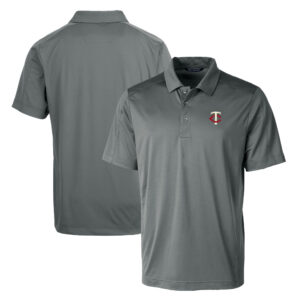 Men's Cutter & Buck  Gray Minnesota Twins Big & Tall Prospect Eco Textured Stretch Polo