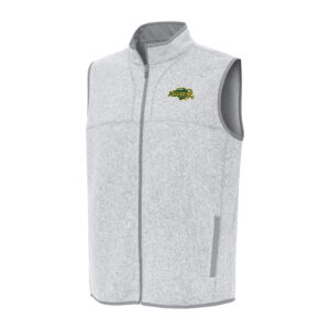 Men's Antigua Heather Gray NDSU Bison Fortune Full-Zip Vest