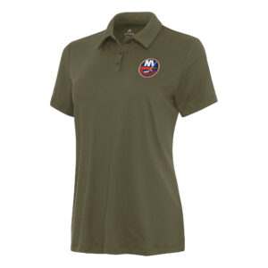 Women's Antigua Olive New York Islanders Reprocess Polo