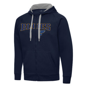 Men's Antigua Navy St. Louis Blues Big & Tall Victory Full-Zip Hoodie