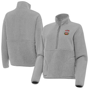 Women's Antigua  Gray 2025 Winter Classic Wrigley Field Figure Half-Zip Sweatshirt