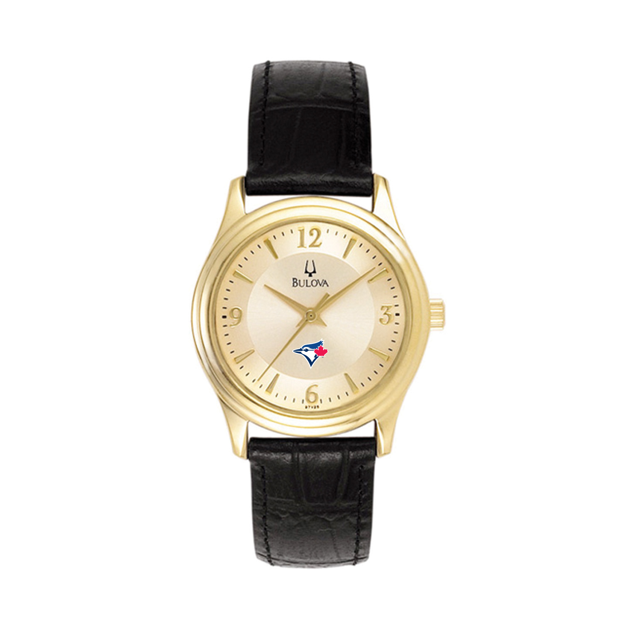 Women's Bulova Gold Toronto Blue Jays Leather Strap Watch