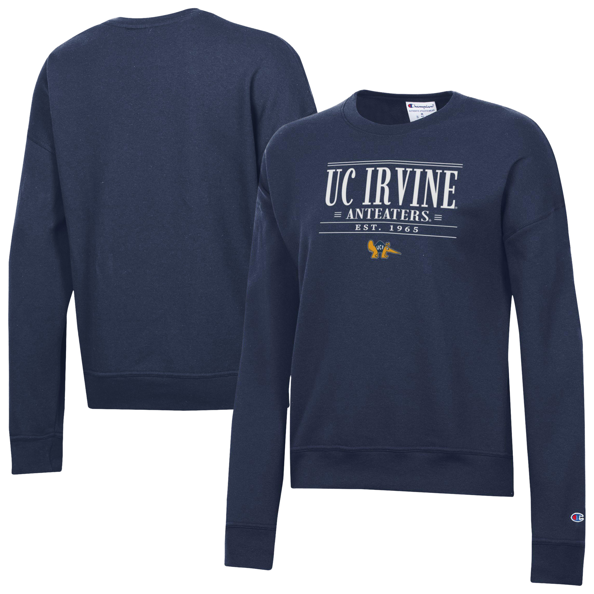 Women's Champion Navy UC Irvine Anteaters Powerblend Pullover Sweatshirt