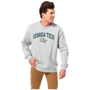 Men's League Collegiate Wear  Heather Gray Georgia Tech Yellow Jackets Essentials 2.0 Pullover Crewneck