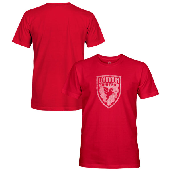 Men's 1863FC  Red Loudoun United FC Badge Short Sleeve T-Shirt