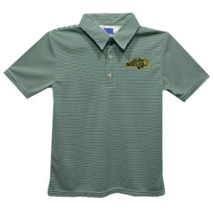 Toddler Vive La Fete Green NDSU Bison Pencil Stripe Polo