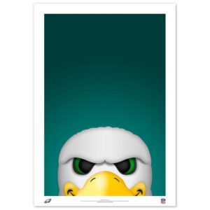 Philadelphia Eagles Swoop 14'' x 20'' Mascot Art Poster