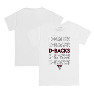 Toddler Tiny Turnip White Arizona Diamondbacks Stacked T-Shirt