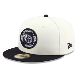 Men's New Era Cream/Black Tennessee Titans 2022 Inspire Change  59FIFTY Fitted Hat