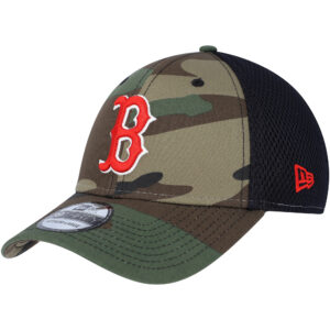 Men's New Era Camo Boston Red Sox Team Neo 39THIRTY Flex Hat