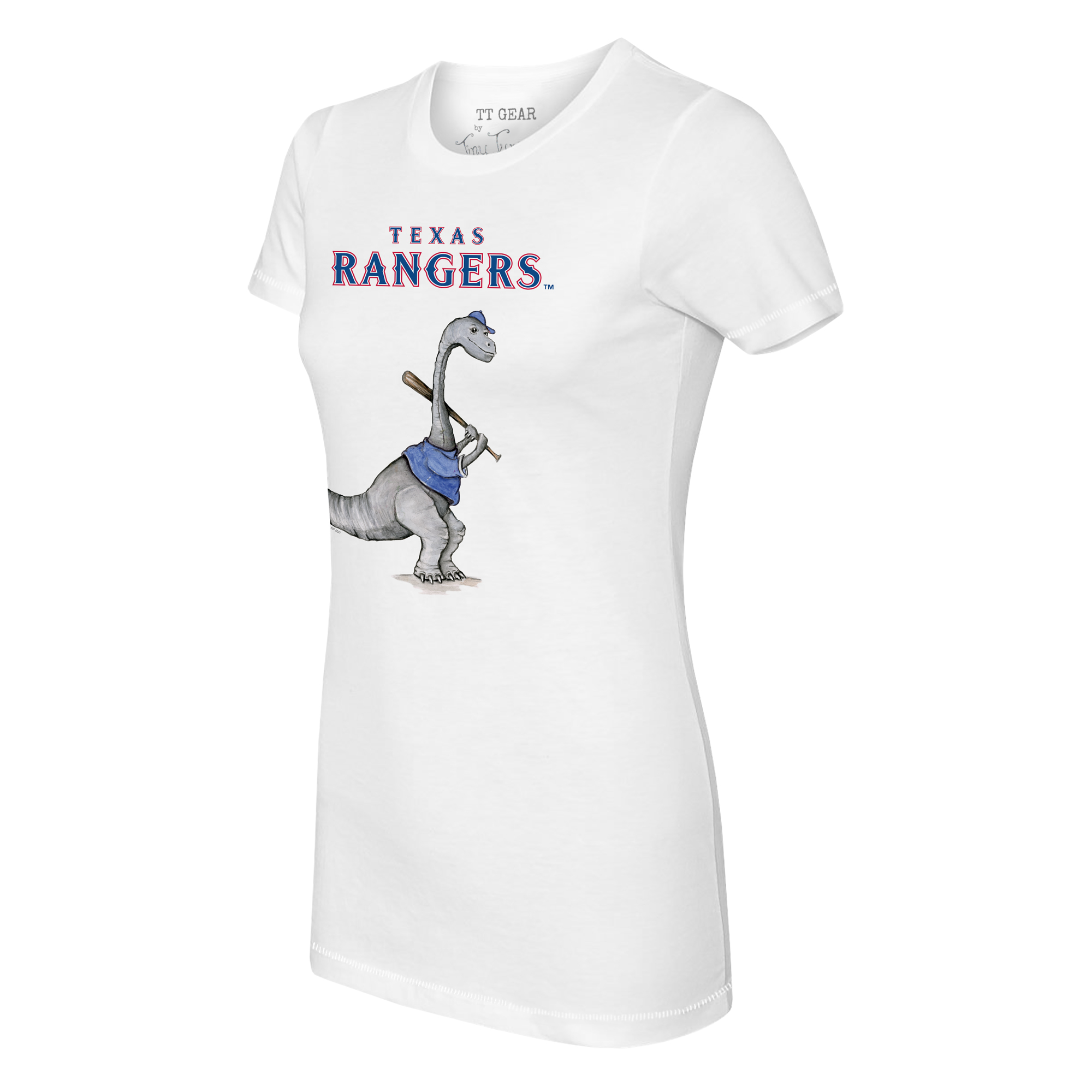 Women's Tiny Turnip White Texas Rangers Bronto T-Shirt - Image 6