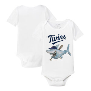 Infant Tiny Turnip White Minnesota Twins Shark Bodysuit