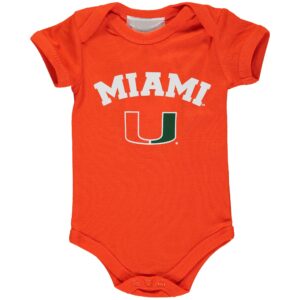 Infant Orange Miami Hurricanes Arch & Logo Bodysuit
