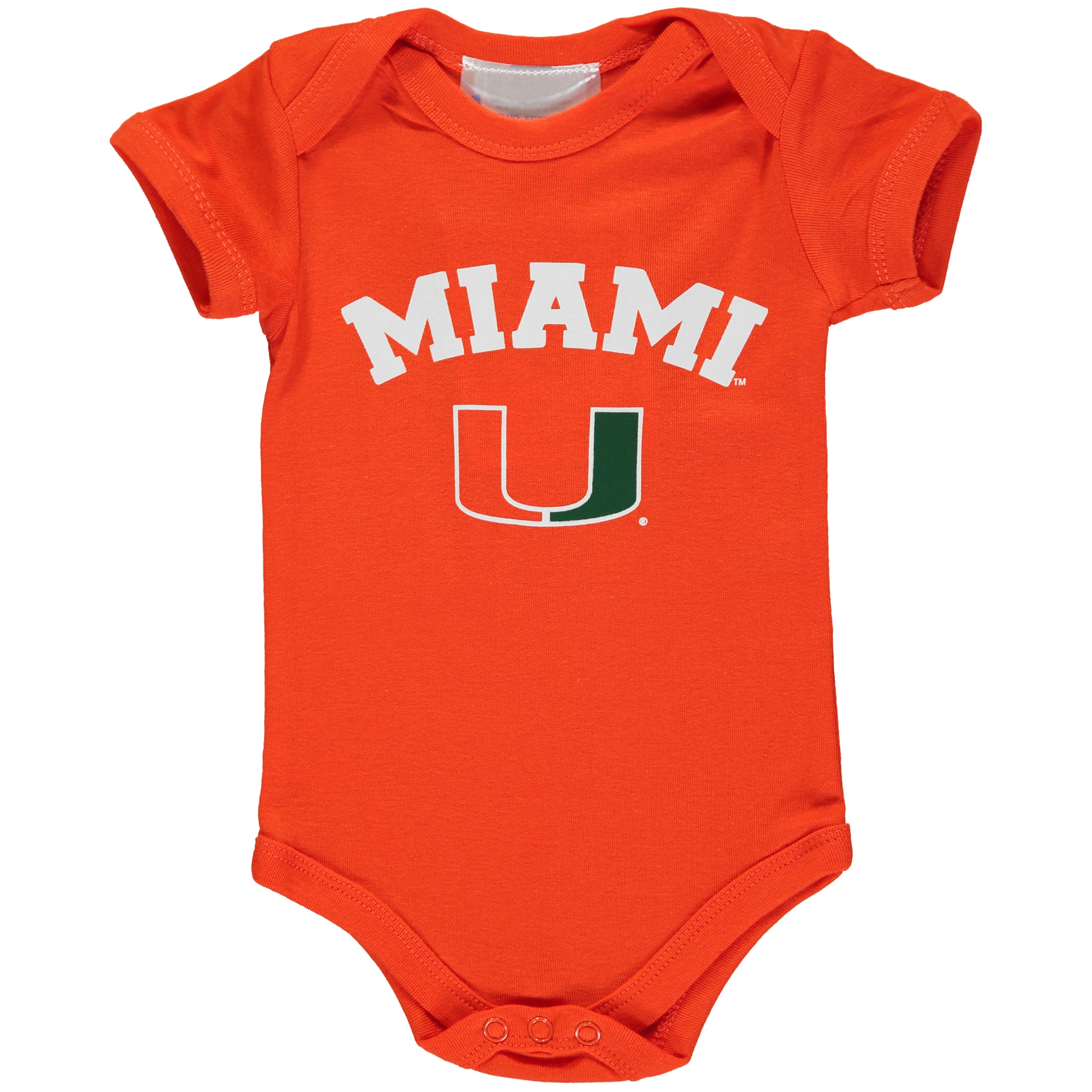 Infant Orange Miami Hurricanes Arch & Logo Bodysuit