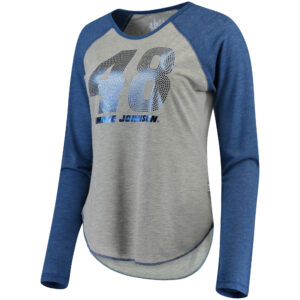 Women's Touch by Alyssa Milano Gray Jimmie Johnson Perfect Game Long Sleeve T-Shirt