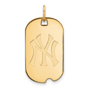 Women's New York Yankees Gold-Plated Small Dog Tag Necklace