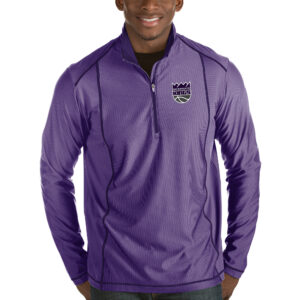 Men's Antigua Purple Sacramento Kings Tempo Half-Zip Pullover Jacket