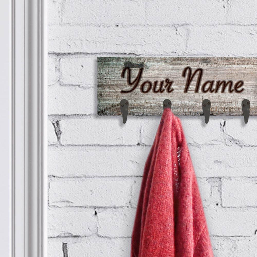 Detroit Tigers 24" x 6" Personalized Mounted Coat Hanger - Image 3