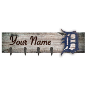 Detroit Tigers 24" x 6" Personalized Mounted Coat Hanger