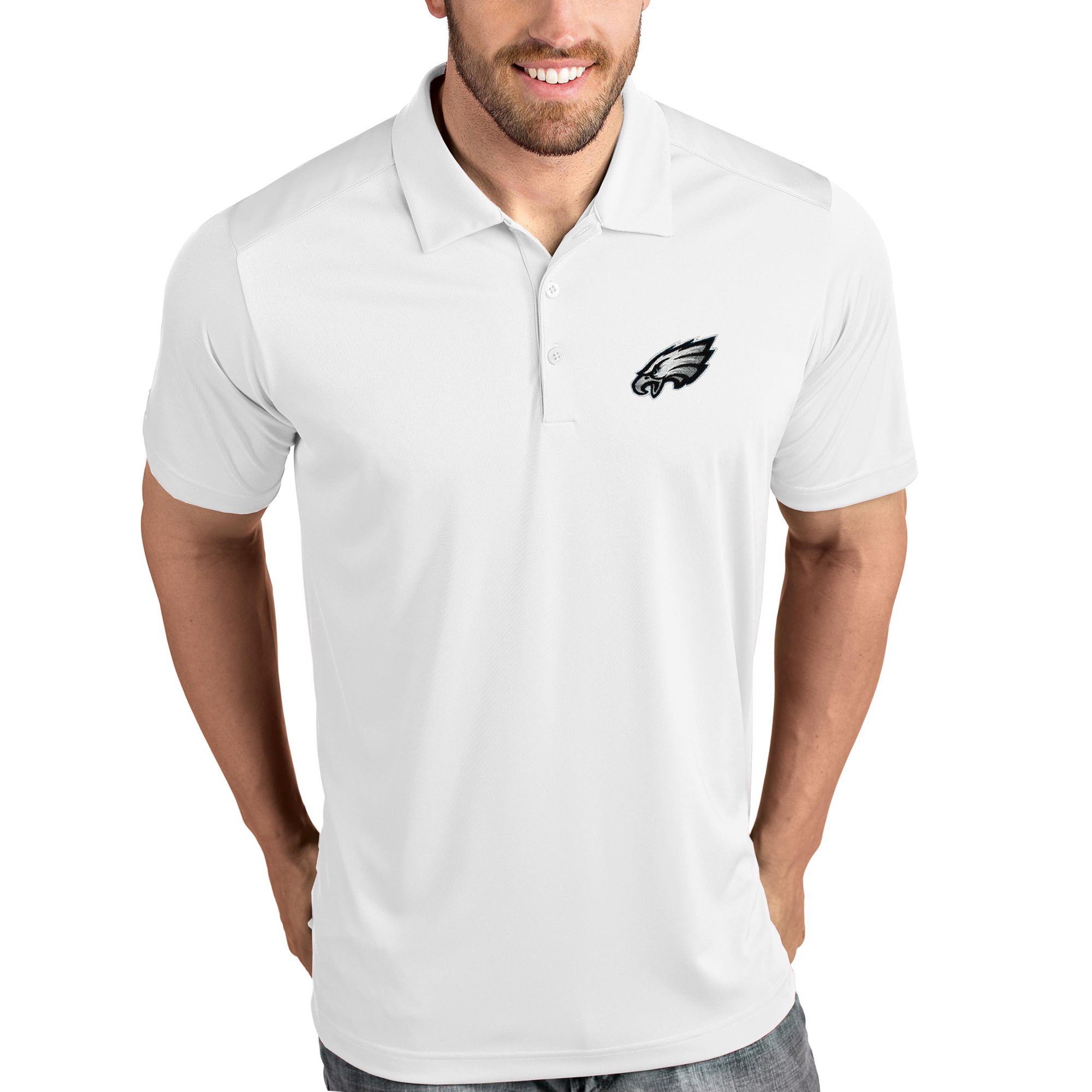Philadelphia Eagles Antigua Tribute Polo - White