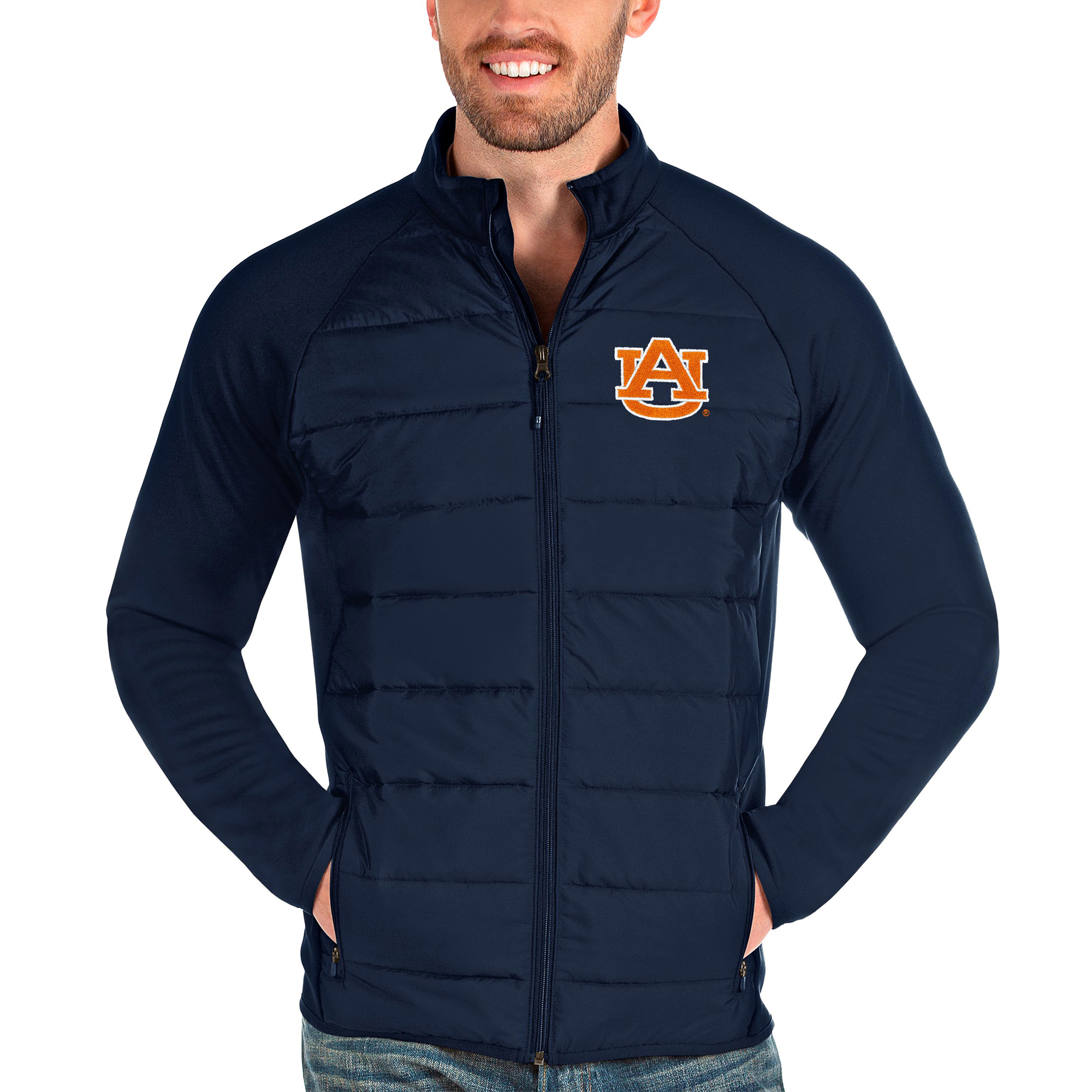 Men's Antigua Navy Auburn Tigers Altitude Full-Zip Jacket