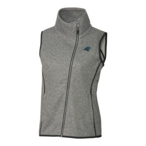Women's Cutter & Buck Gray Carolina Panthers Mainsail Full-Zip Vest