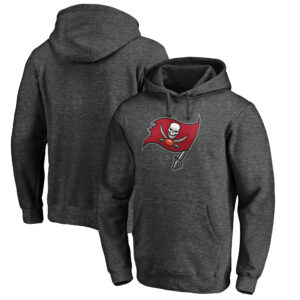Men's Heather Charcoal Tampa Bay Buccaneers Primary Logo Pullover Hoodie
