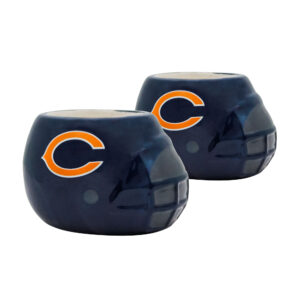 Chicago Bears 2-Piece Ceramic Helmet Planter Set