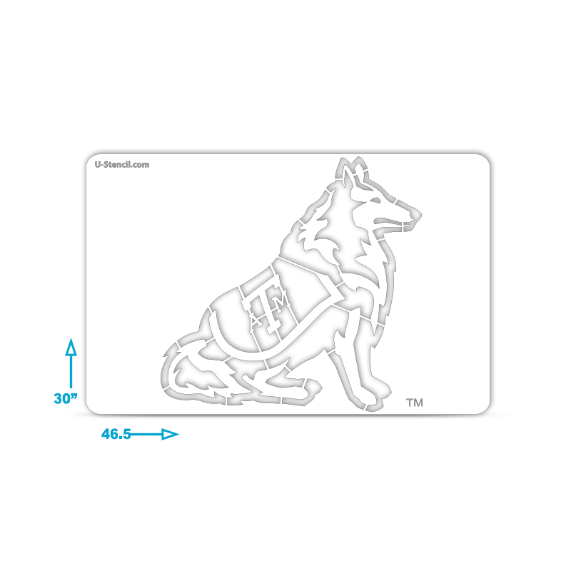 Texas A&M Aggies Mascot Logo Tailgater Stencil - Image 3