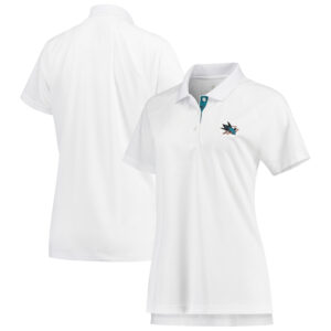 Women's Levelwear White San Jose Sharks Balance Raglan Polo