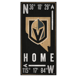 Vegas Golden Knights 6'' x 12'' Team Coordinate Sign