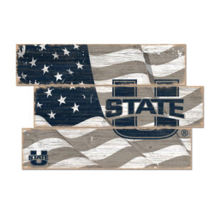 Utah State Aggies 3-Plank Team Flag
