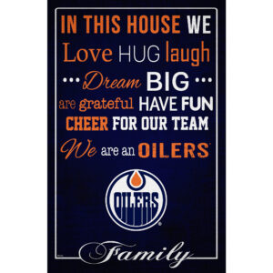 Edmonton Oilers 17'' x 26'' In This House Sign
