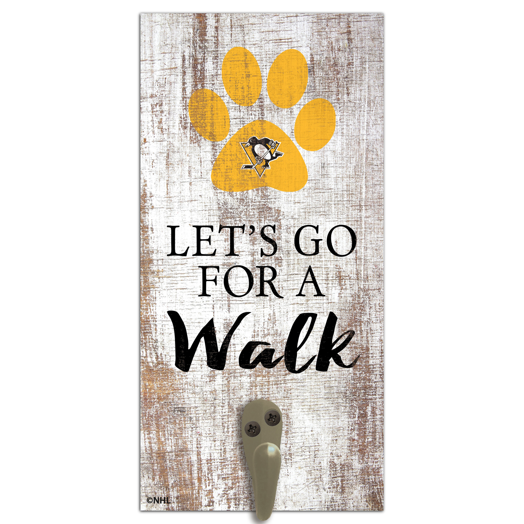 Pittsburgh Penguins 6'' x 12'' Leash Holder Sign