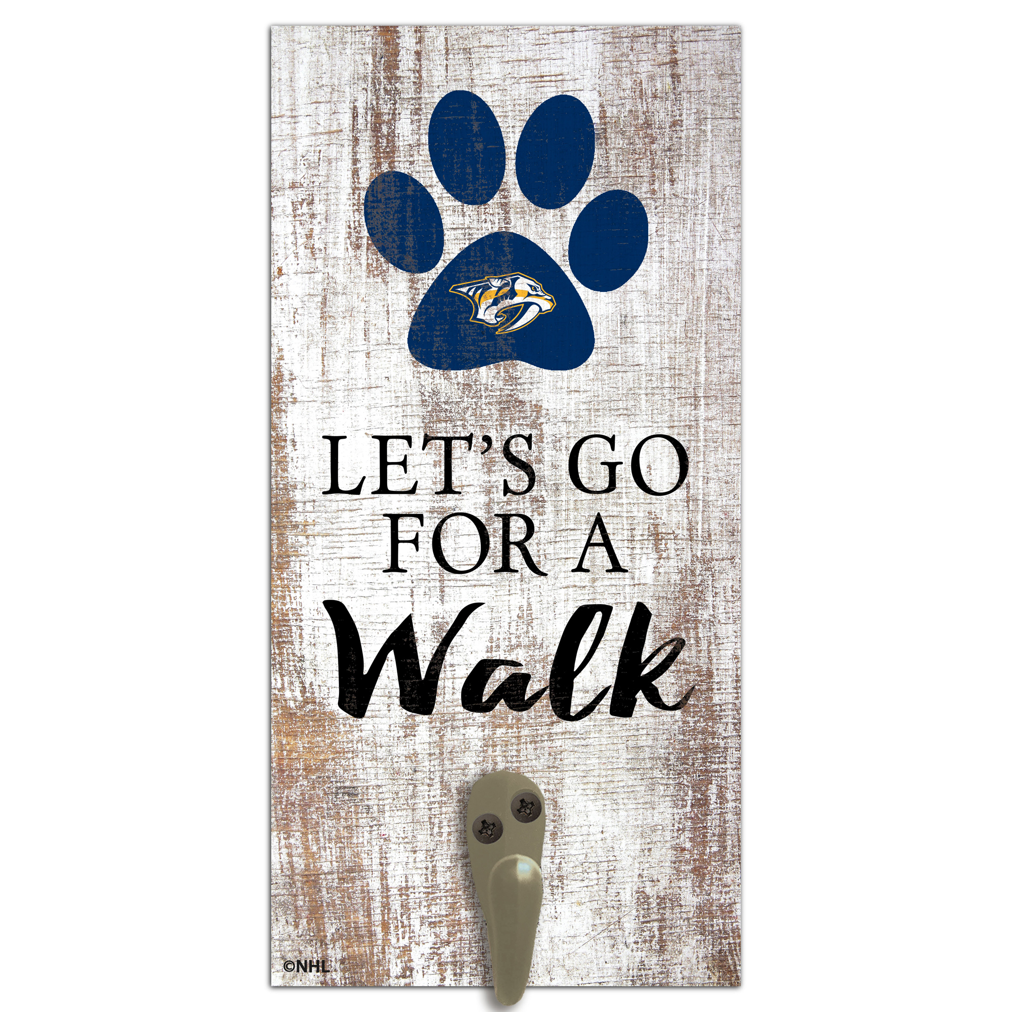 Nashville Predators 6'' x 12'' Leash Holder Sign