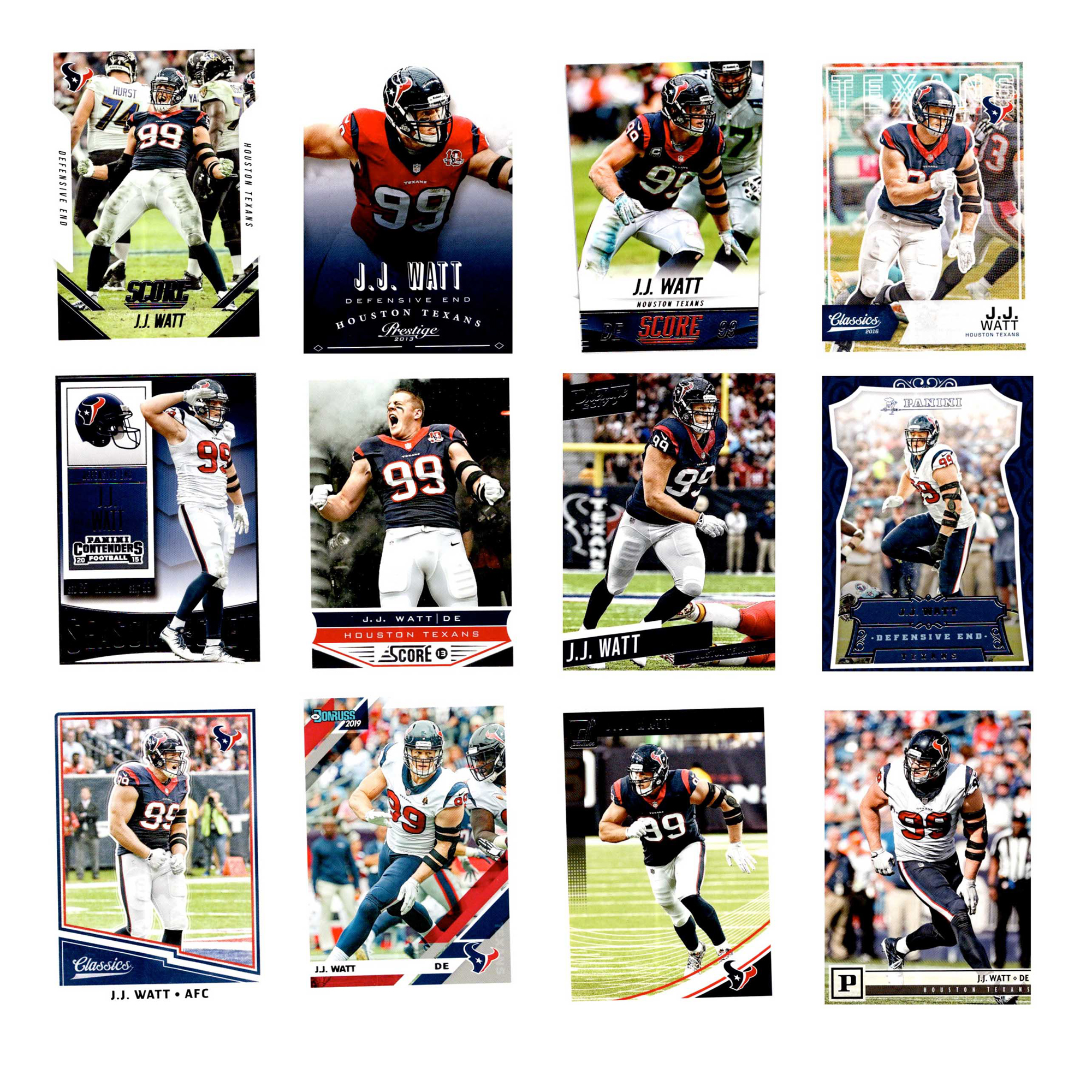 J.J. Watt Houston Texans Trading Cards Set