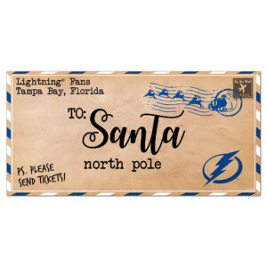 Tampa Bay Lightning 6'' x 12'' Letter to Santa Sign
