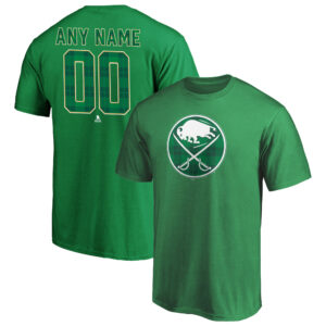 Men's Green Buffalo Sabres Emerald Plaid Personalized Name & Number T-Shirt