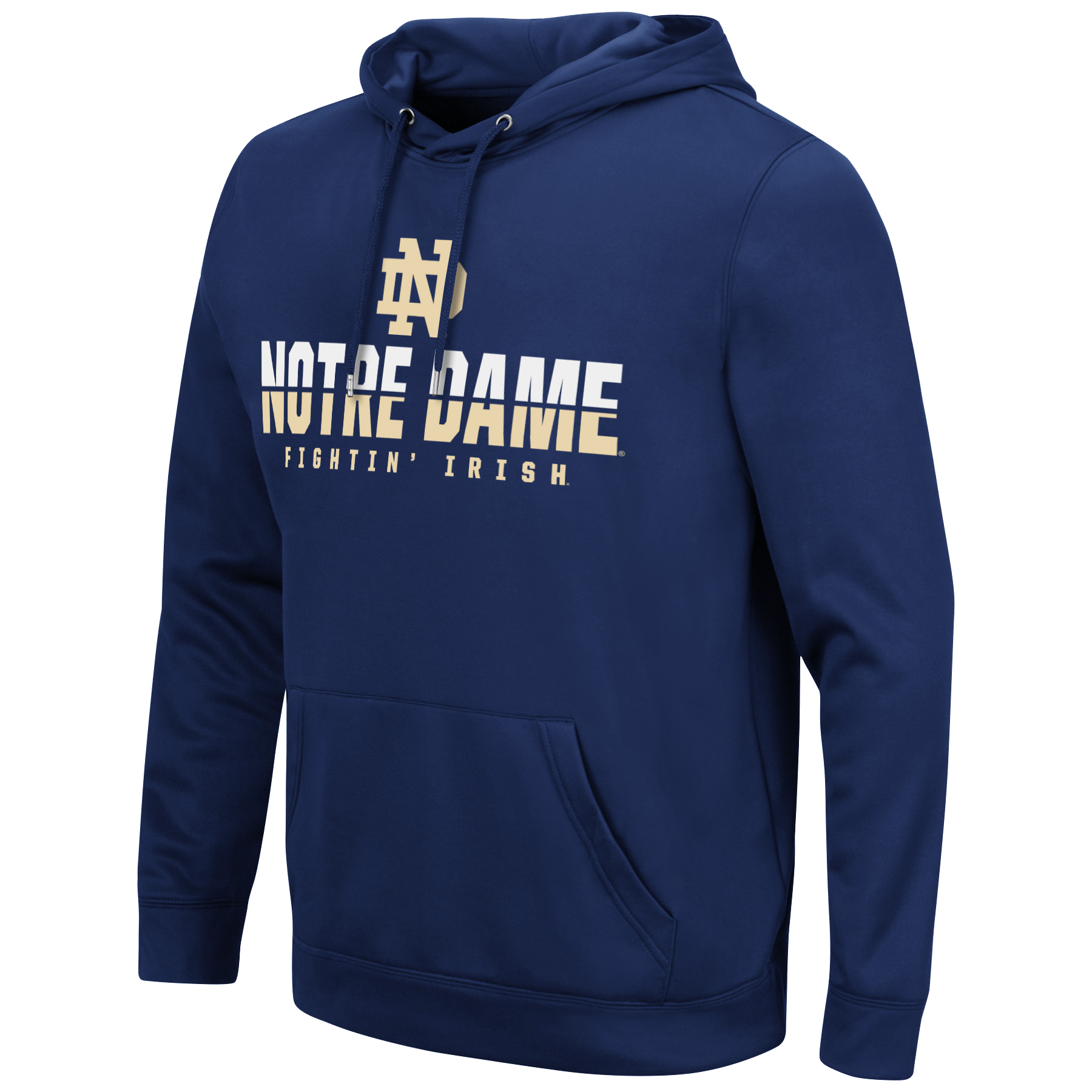 Men's Colosseum Navy Notre Dame Fighting Irish Lantern Pullover Hoodie - Image 3