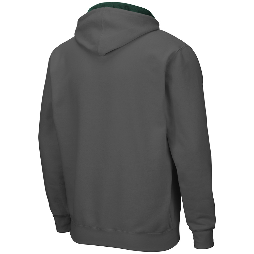 Men's Colosseum Charcoal Colorado State Rams Arch & Logo 3.0 Full-Zip Hoodie - Image 4