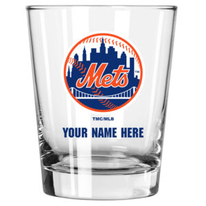 New York Mets 15oz. Personalized Double Old Fashioned Glass