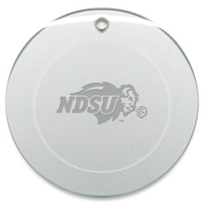 NDSU Bison 3'' Glass Round Ornament