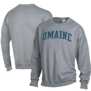 Men's ComfortWash Gray Maine Black Bears Garment Dyed Pullover Sweatshirt
