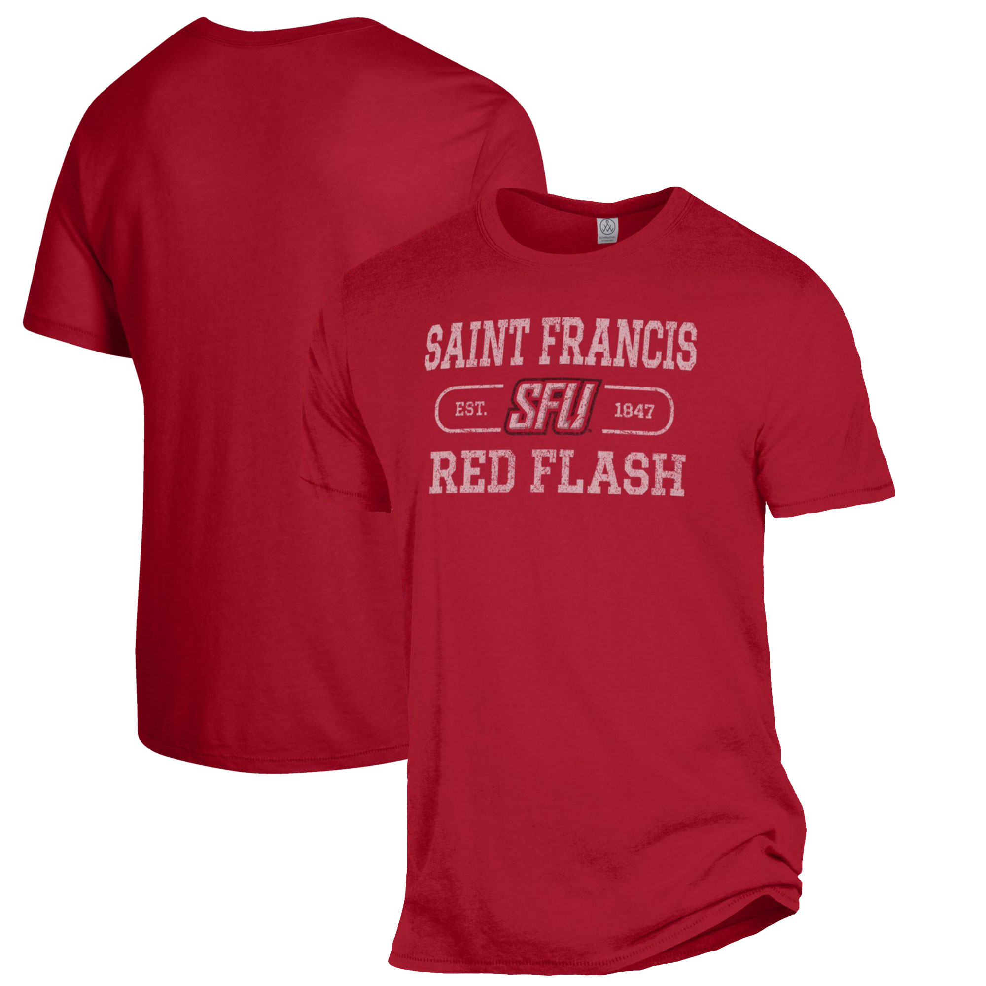 Men's Alternative Apparel Heathered Red Saint Francis Red Flash The Keeper T-Shirt - Image 5