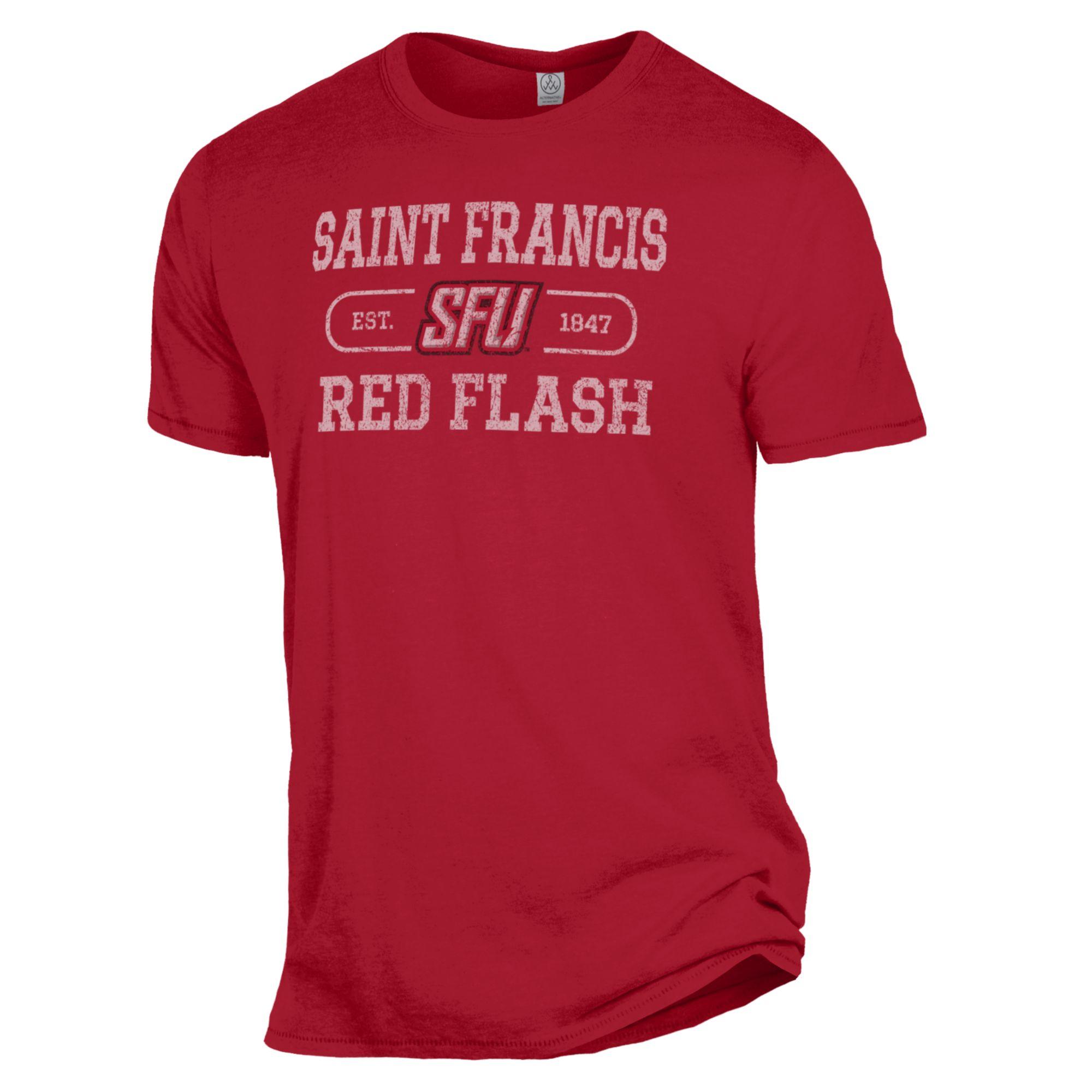 Men's Alternative Apparel Heathered Red Saint Francis Red Flash The Keeper T-Shirt - Image 3