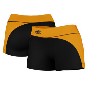 Women's Black/Gold Wisconsin-Milwaukee Panthers Curve Side Shorties