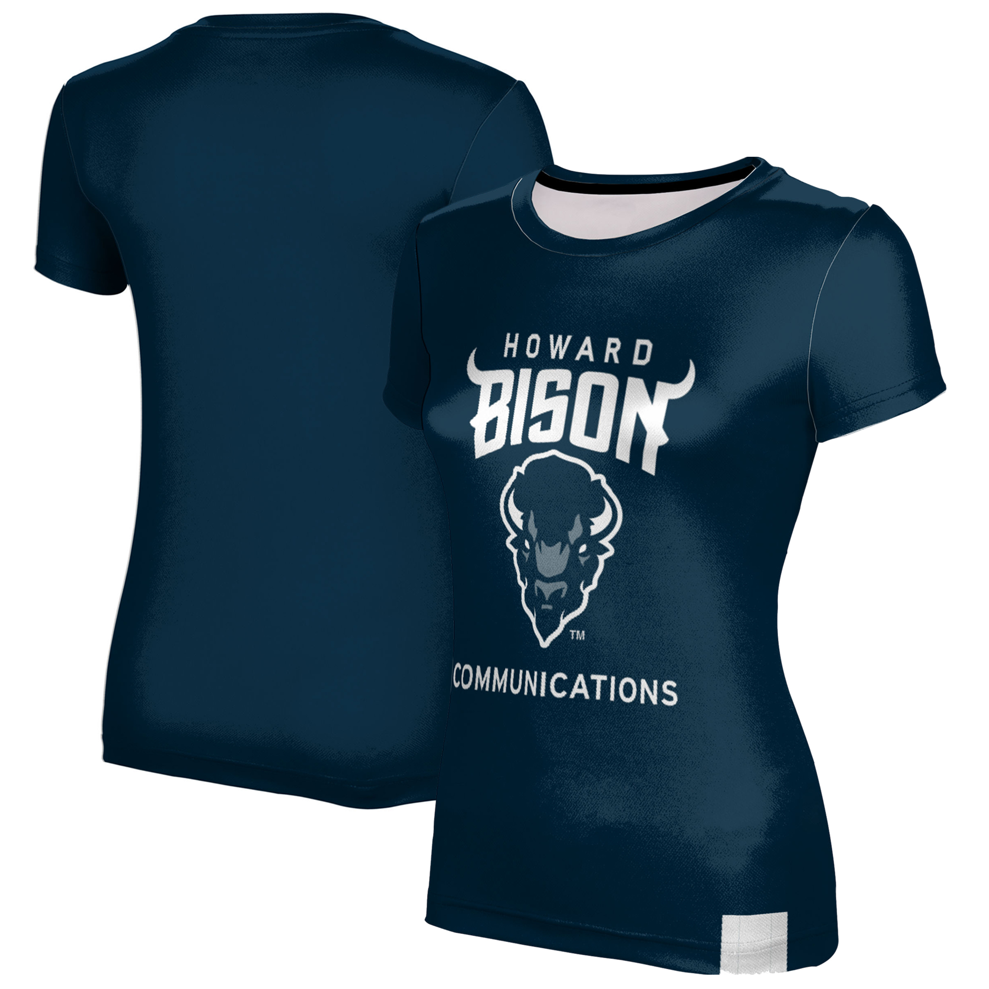 Women's Navy Howard Bison Communications T-Shirt