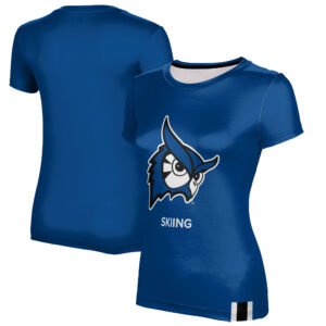 Women's Blue Westfield State Owls Skiing T-Shirt