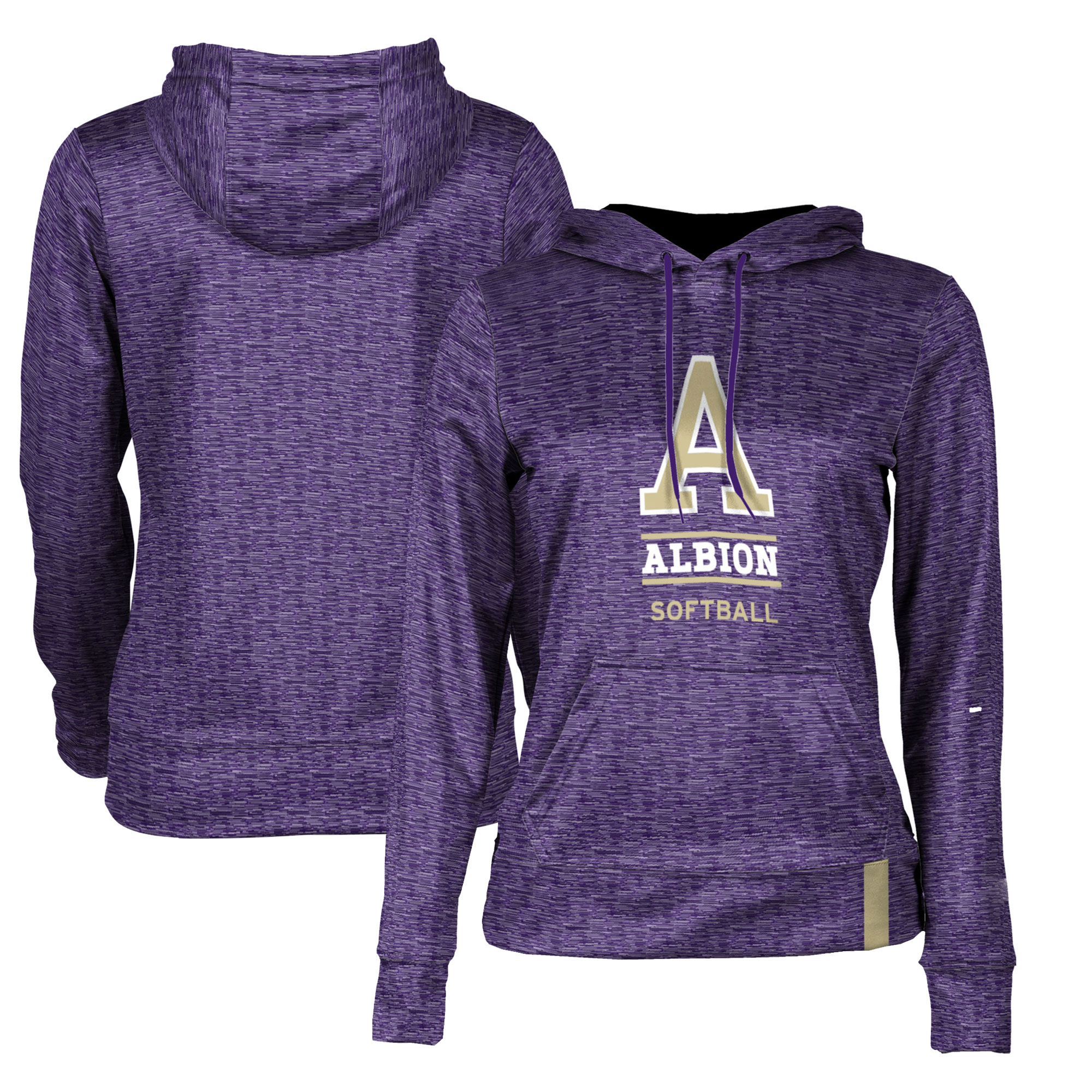 Women's Purple Albion Britons Softball Pullover Hoodie