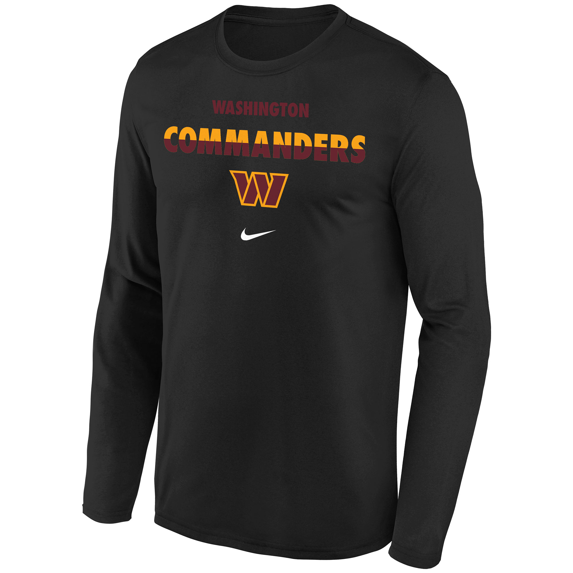 Youth Nike Black Washington Commanders Team Color Split Long Sleeve T-Shirt - Image 3
